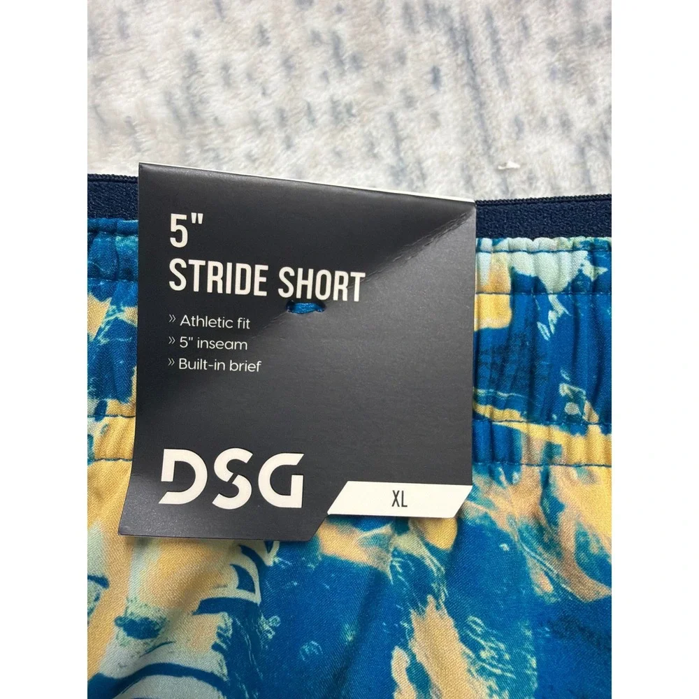 DSG Mens‎ 5 Inch Stride Short Chaos Blue Gleam Abstract XL DAM15201PRT